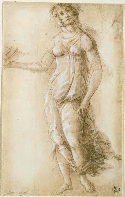 Female Allegorical Figure by Sandro Botticelli
